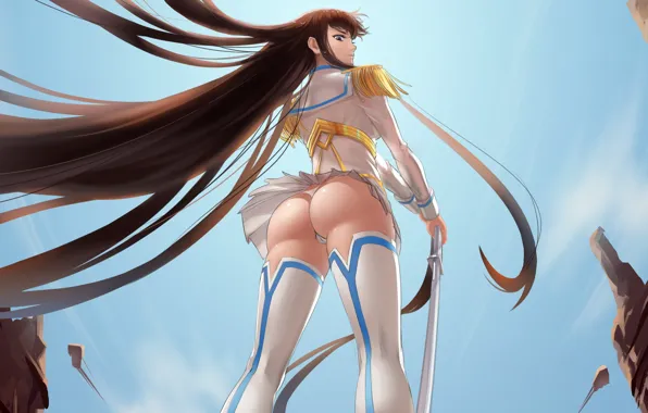 Юбка, катана, форма, ass, kill la kill, Кирюин, гоку, сацуки
