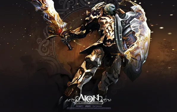 Меч, воин, щит, AION