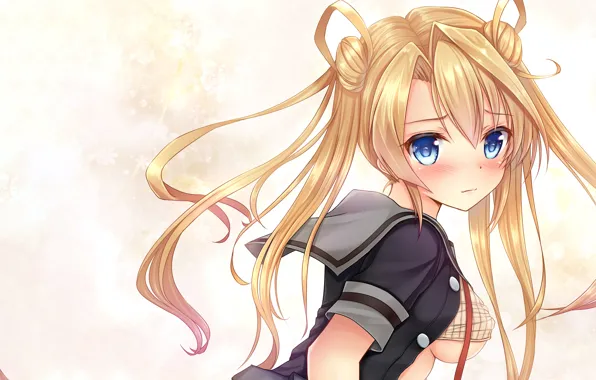 Girl, sexy, long hair, boobs, anime, blue eyes, beautiful, pretty
