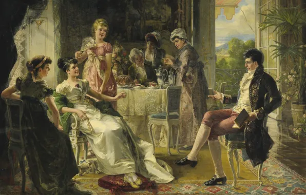 Картинка живопись, жанровая, Carl Herpfer