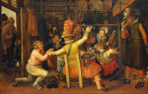 Дерево, масло, картина, Давид Винкбонс, Крестьянское Горе