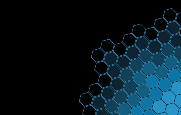 Black, minimalism, texture, blue, black background, geometry, simple background, geometric shapes