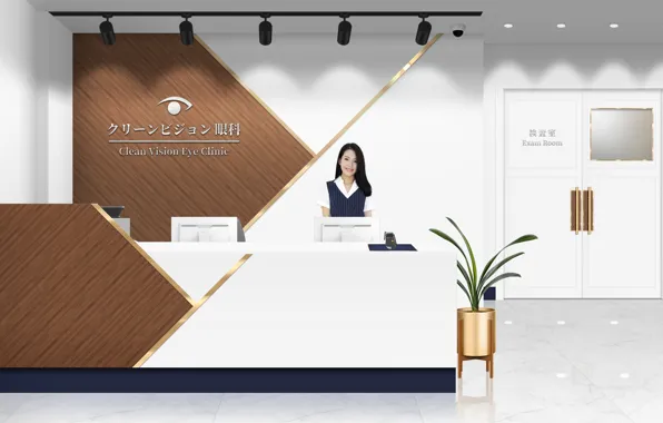 Eye, desk, reception, clinic
