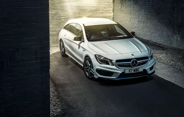 Картинка Mercedes, мерседес, AMG, амг, UK-spec, Shooting Brake, CLA 45, 2015