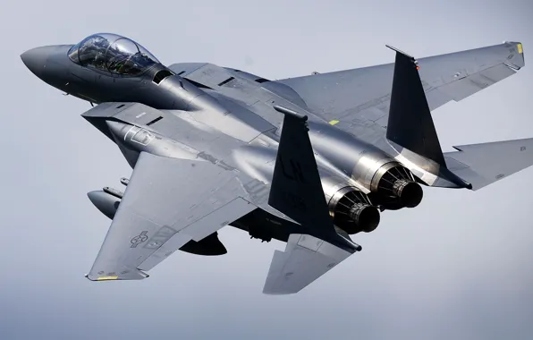 ВВС США, истребитель-бомбардировщик, F-15E, Strike Eagle, McDonnell Douglas, американский двухместный