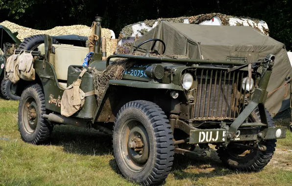 Автомобиль, Jeep, повышенной, проходимости, Willys MB