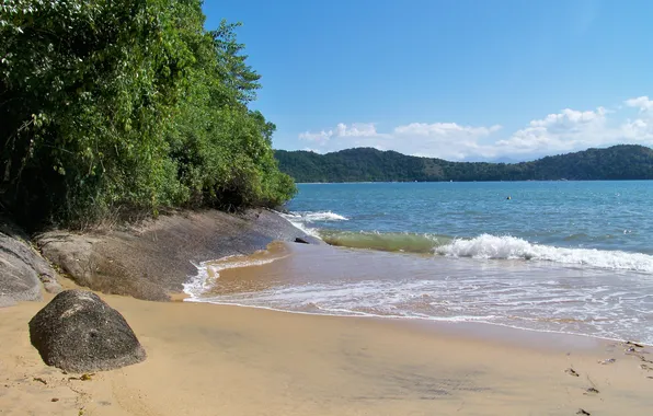 Brazil, Ubatuba, Anchieta Island, Beach-1