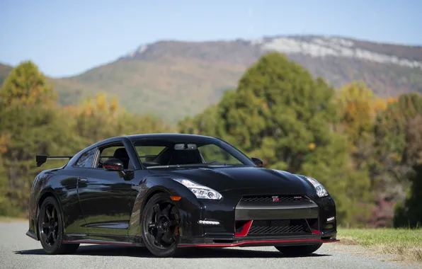 Картинка Nissan, GT-R, Black, Nismo, 2015