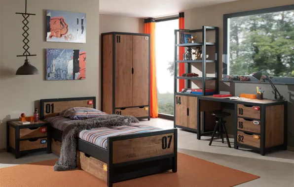 Design, style, interior, children's room, students room