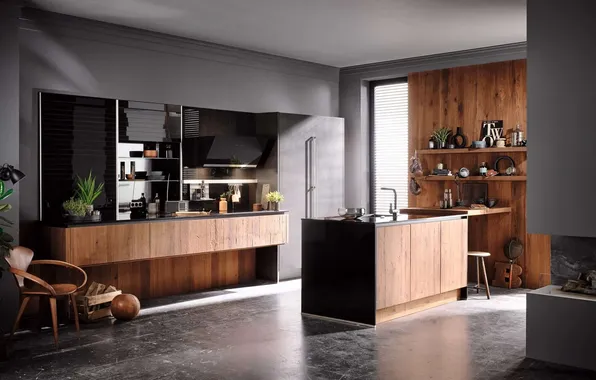 Стиль, интерьер, Италия, кухня, камин, итальянский дизайн, Cucina Veneto