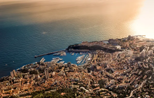 Картинка Landscape, Monaco, South, Sea, Monte Carlo, Rocher, Principaute