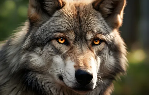 Картинка nature, snow, predator, face, animal, wolf, wildlife, portrait