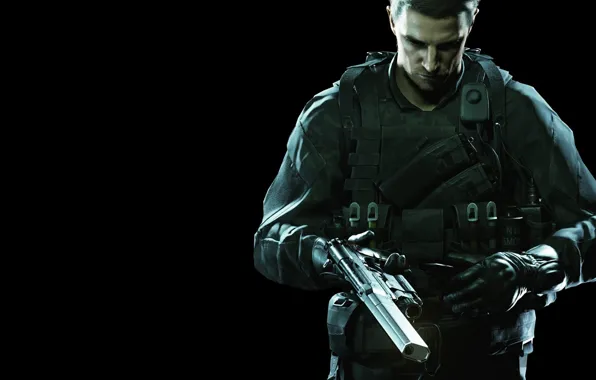 Red, gun, pistol, game, weapon, Resident Evil, man, asian