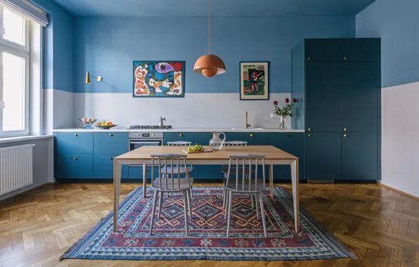 Дизайн, стиль, интерьер, Прага, Чехия, кухня, Prague, столовая