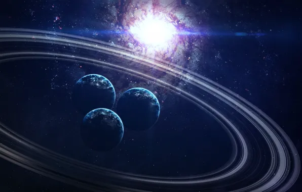 Звезды, Планета, Космос, Свет, Планеты, Light, Planets, Кольцо