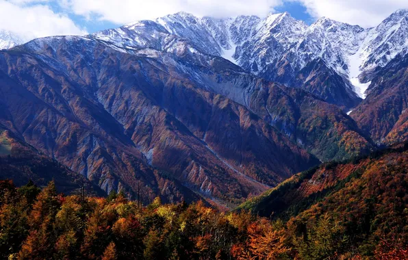 Пейзаж, горы, природа, фото, Япония, Nagano