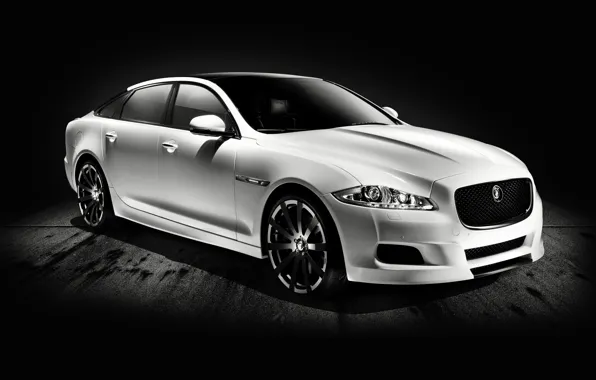 Jaguar, Белый, Car, Автомобиль, Передок