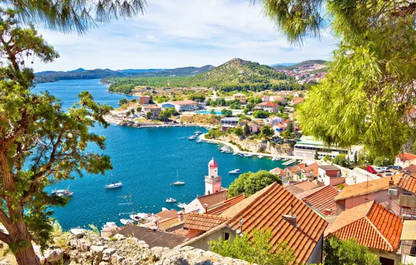 Море, город, Шибеник, Kaprije, Šibenik, Хорвания