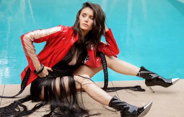 Взгляд, поза, макияж, фигура, актриса, Nina Dobrev, Нина Добрев, hair