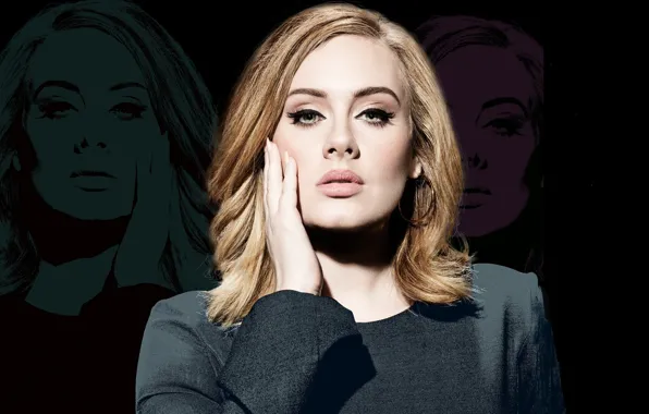 Картинка портрет, певица, Adele