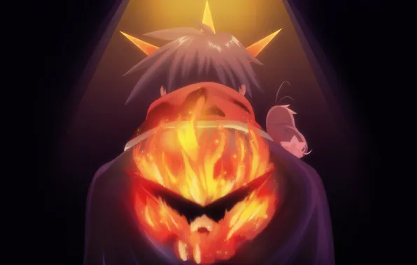 Картинка tengen toppa gurren lagann, Гуррен-Лаганн, арт, парень, аниме, cielo-plus, boota, simon, огонь