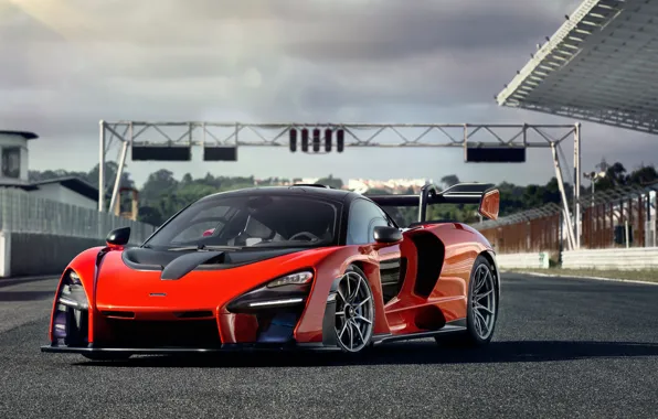 McLaren, суперкар, 2018, Senna, Delta Red