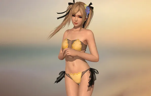 Girl, sexy, cleavage, long hair, boobs, anime, beautiful, pretty