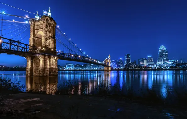 Картинка skyline, Cincinnati, after sunset