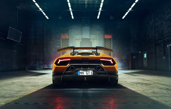Lamborghini, вид сзади, 2018, Performante, Novitec, Huracan