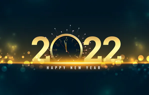 Картинка золото, цифры, Новый год, golden, черный фон, new year, happy, luxury