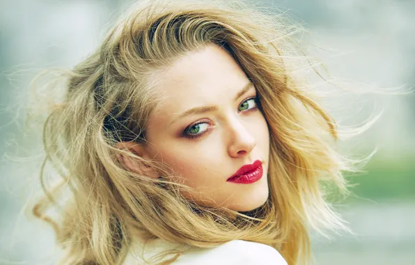 Портрет, макияж, актриса, прическа, красавица, шатенка, Amanda Seyfried, Elle