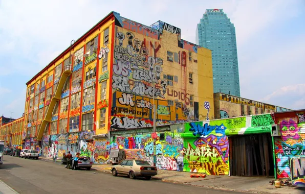 City, Graffiti, Colour