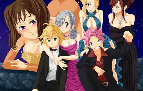 Demon, game, dress, big, anime, crossover, dragon, asian