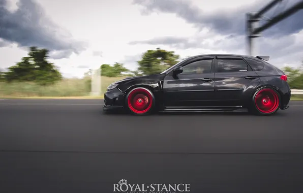 Turbo, red, subaru, black, japan, wrx, impreza, jdm