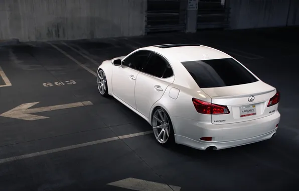 Картинка белый, Lexus, парковка, white, лексус, IS250