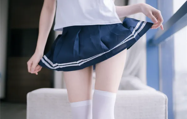 Legs, model, asian, babe, photoshoot, socks, skirt, uniform