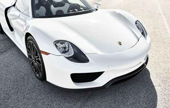 Porsche, close-up, 918, front, Porsche 918 Spyder