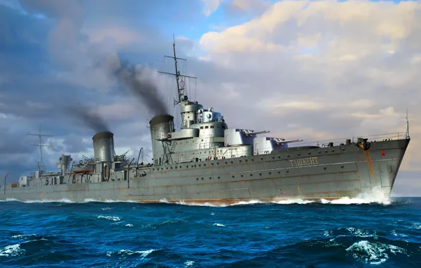 Лидер, эсминец, ВМФ СССР, эскадренный миноносец, ташкент, Russian Destroyer Tashkent 1942, Ли Лао