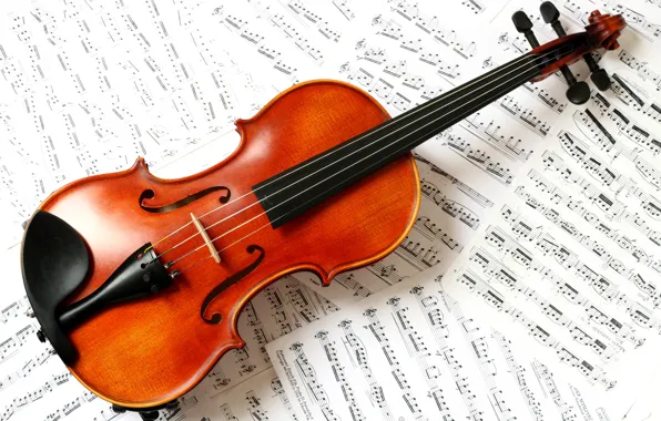 Картинка ноты, скрипка, классика