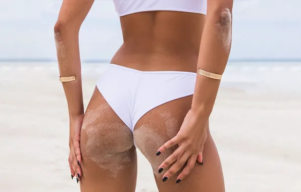 Girl, sexy, ass, beautiful, pretty, sand, erotic, hands