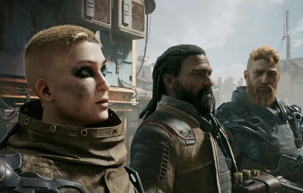 Люди, игра, команда, game, outriders, Outriders