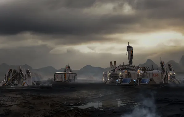 Поверхность, планета, Star Citizen, Outpost