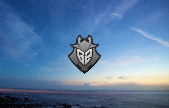 Море, небо, закат, вечер, logo, Counter-Strike, League of Legends, csgo