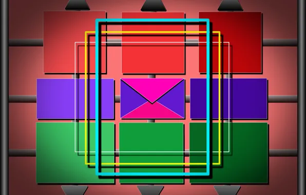Обои, треугольники, разноцветные, фигуры, прямоугольники