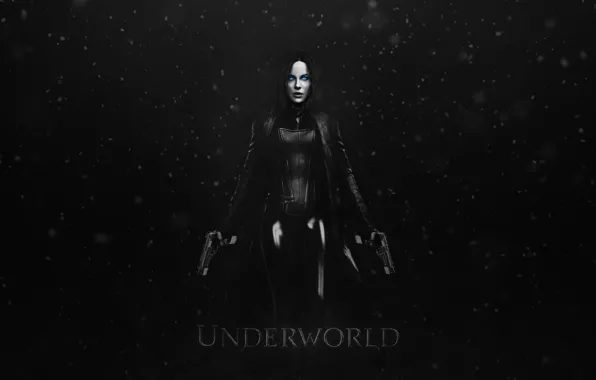 Глаза, Оружие, Другой мир, Underworld, Арт, Фильм, Вампир, Пистолеты