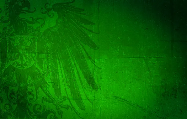 Картинка зеленый, фон, орел, герб