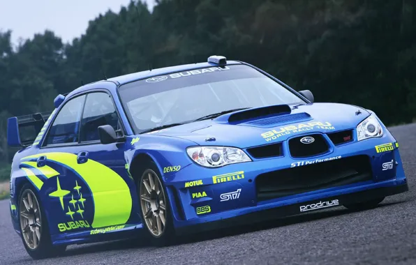 Авто, Синий, Subaru, Impreza, Машина, WRX, Автомобиль, STI