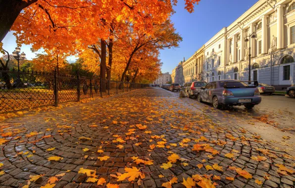 Картинка авто, осень, улица, Санкт-Петербург, Ed Gordeev, Гордеев Эдуард