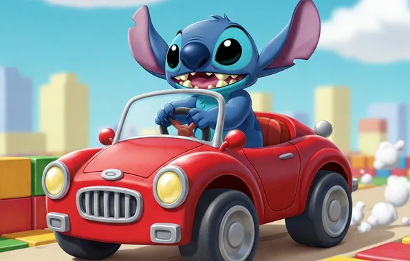 Инопланетянин, пасть, character, уши, alien, персонаж, Stitch, fantasy art
