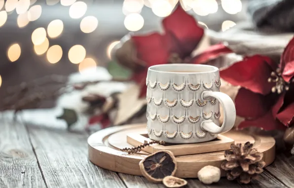 Картинка украшения, Рождество, Новый год, christmas, wood, винтаж, coffee cup, специи
